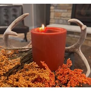 Spiral Light Candle Gingered Pumpkin 4 X 4 Round 30hr Burn -Brand New Medium